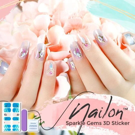 Nailon Sparkle Gems 3D -tarra