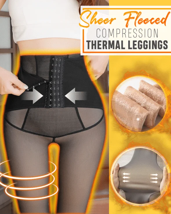 Läpinäkyvät fleeced Compression Thermal leggingsit